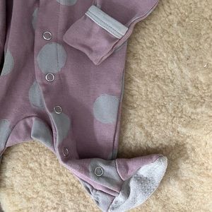L'ovedbaby Girls' Organic Baby Snap Footie Onsie